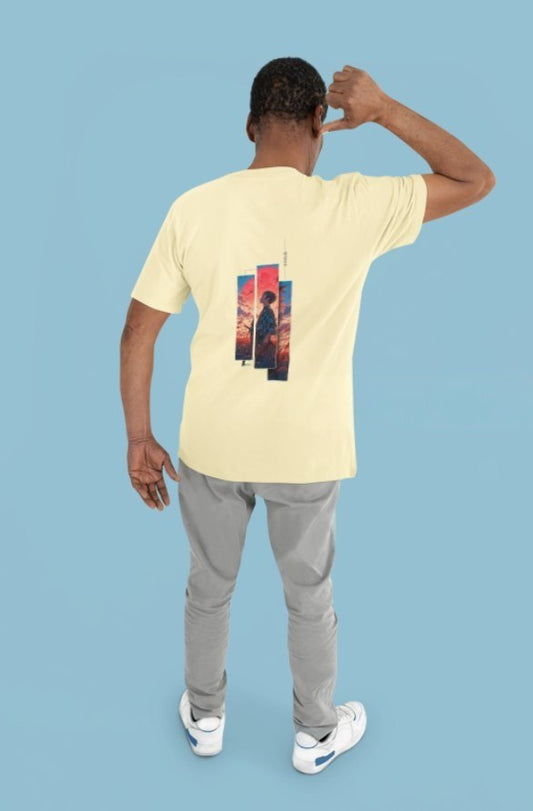 Tanjiro sunset silhouette Oversized T-Shirt